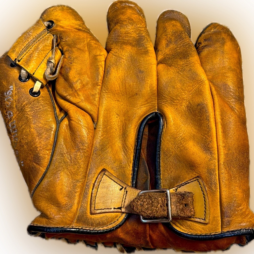 1930-40 Collector Wilson Tan Horse Hide Antique Vintage Baseball Mitt